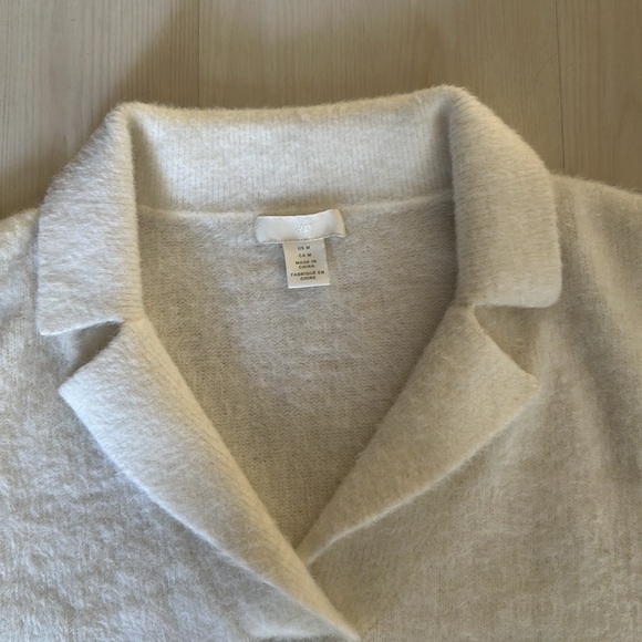 Fuzzy White Sweater - Picture 2 of 4